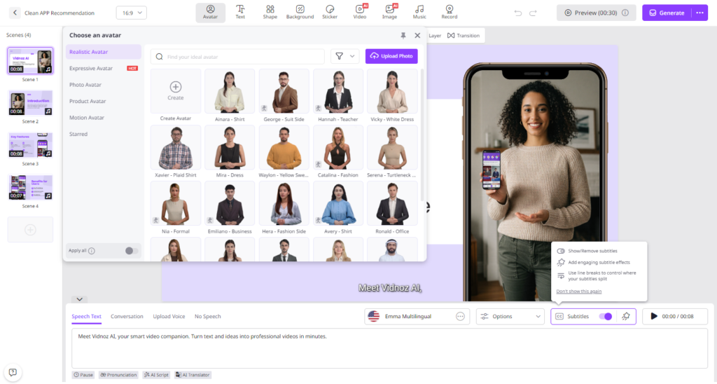 Part 4: Step-by-Step Guide: How to Generate Videos With Vidnoz AI