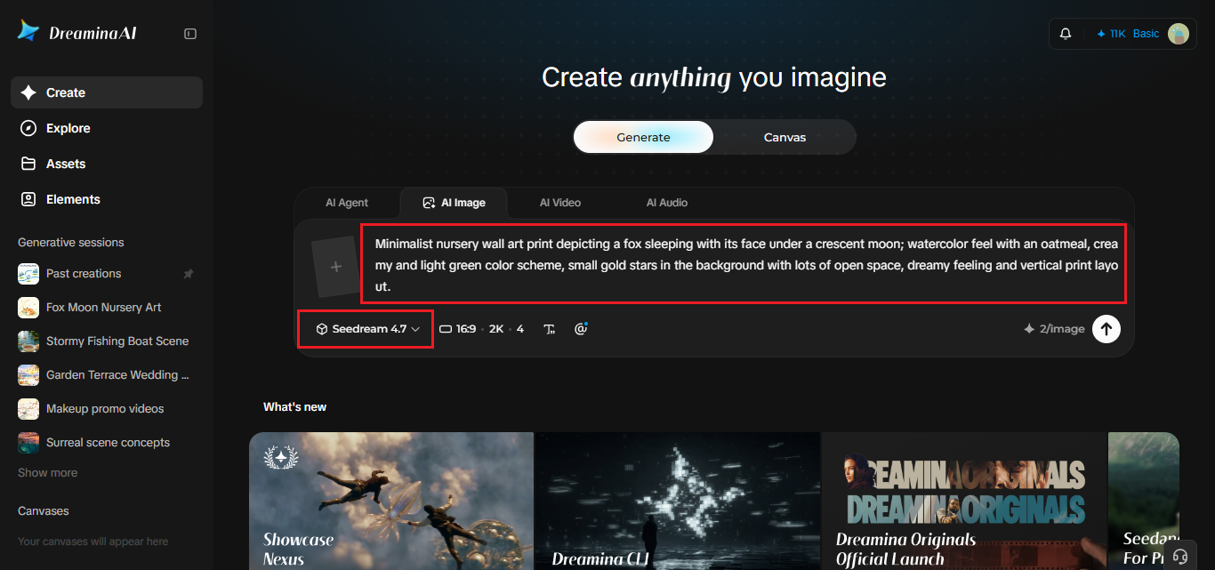 Step 1: Create a text prompt